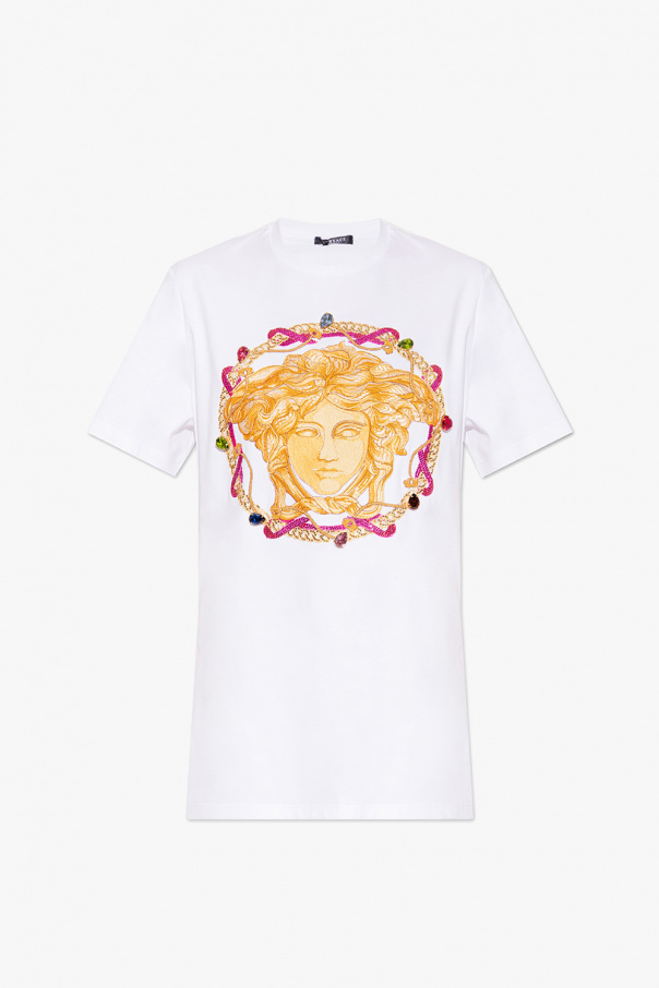 Versace T-shirt with Medusa embroidery