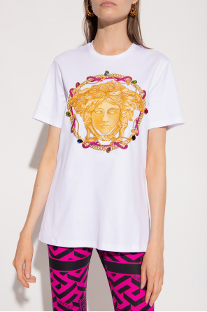 Versace T-shirt with Medusa embroidery