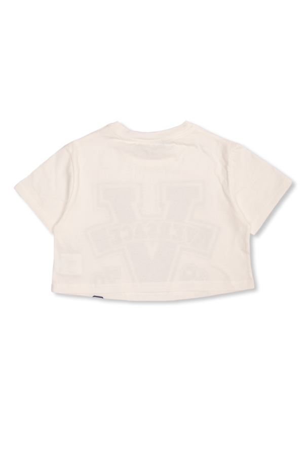 Versace Kids Cropped T-shirt with logo