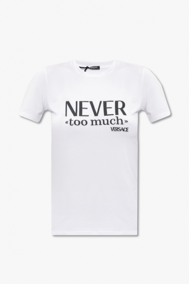 Versace DKNY Kortärmad t-shirt i kort modell med kapad logga
