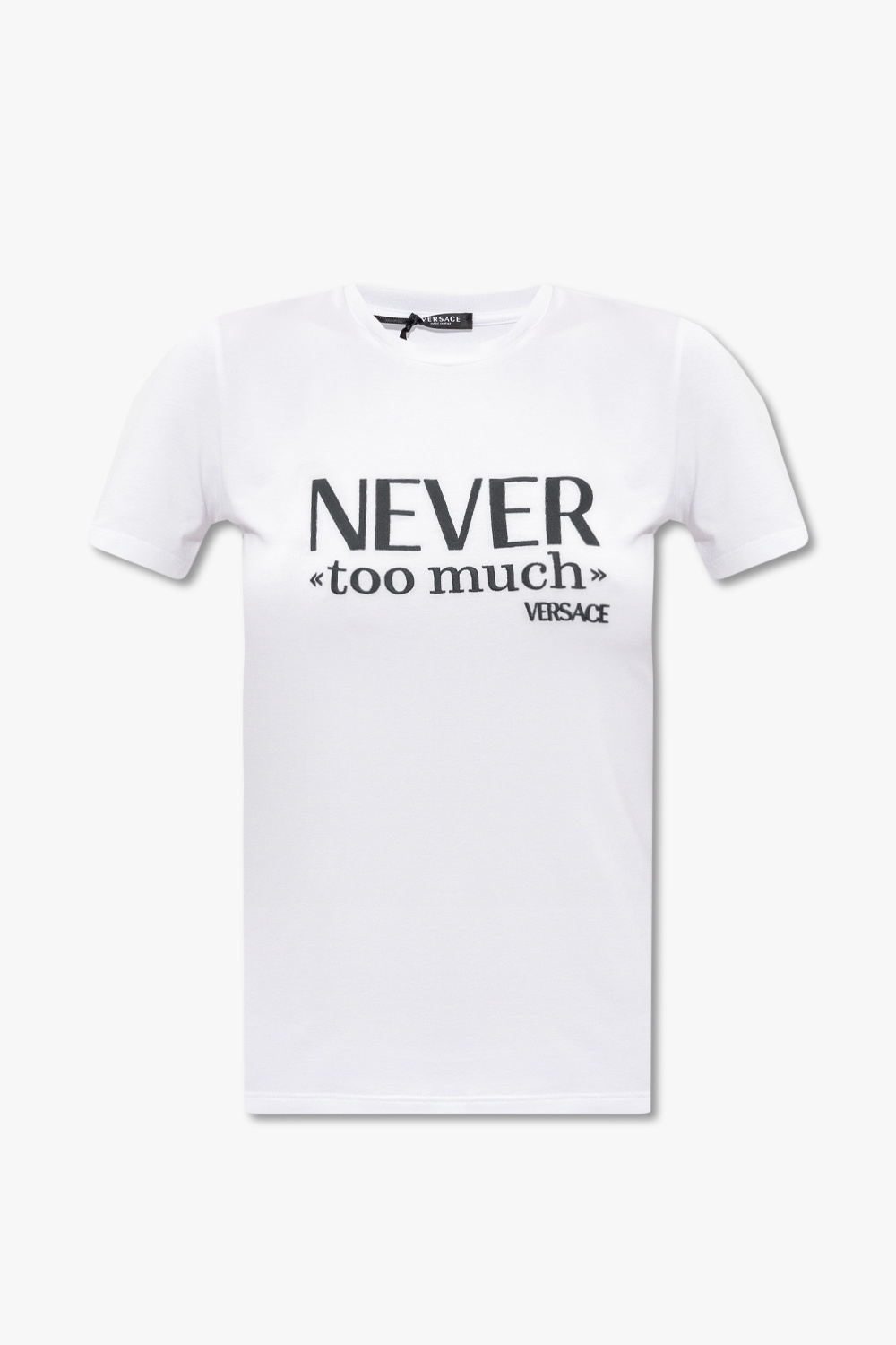 Versace DKNY Kortärmad t-shirt i kort modell med kapad logga