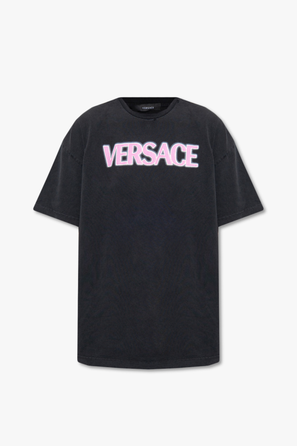 Versace logo printed sweatshirt burberry bluza black