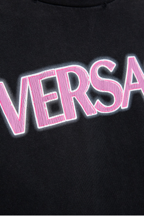 Versace logo printed sweatshirt burberry bluza black