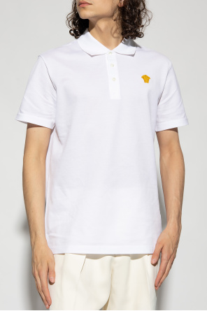Versace skull patch polo shirt