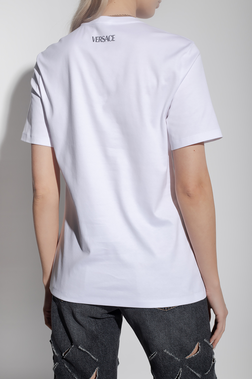 Versace True Religion T-shirt med rund hals og logo