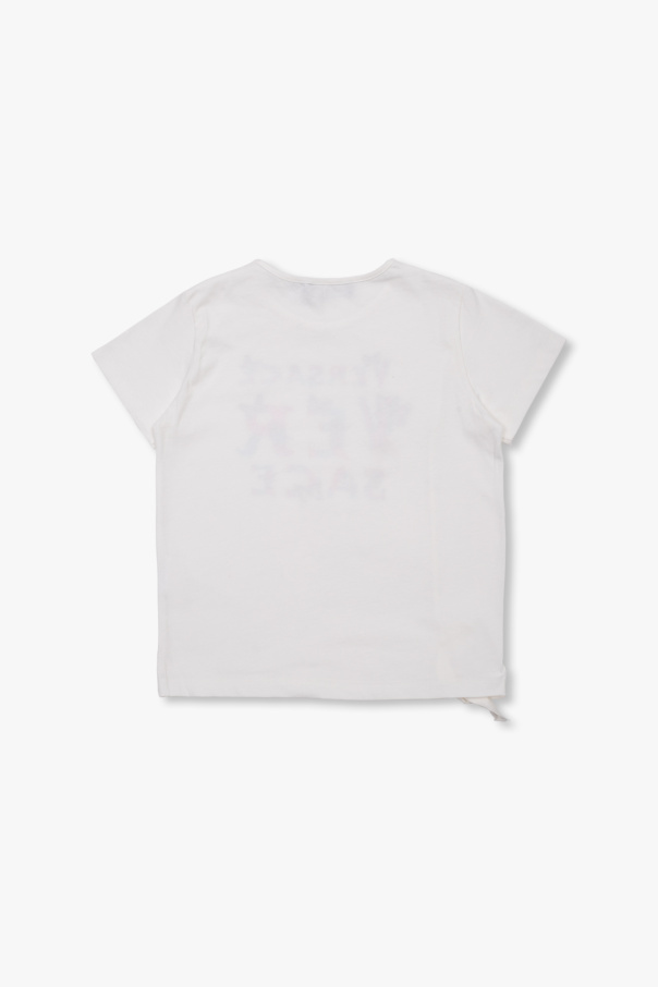 Versace Kids GANT Lock Up T-shirt i hvid med rund hals