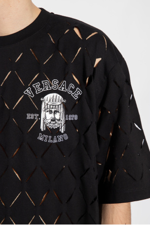 Versace adidas logo-print cotton sweatshirt