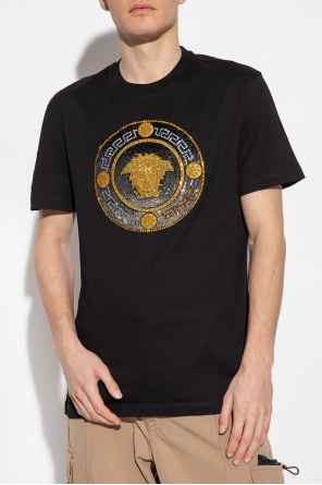 Versace T-shirt label with Medusa