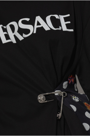 Versace Versace lacoste box logo t shirt