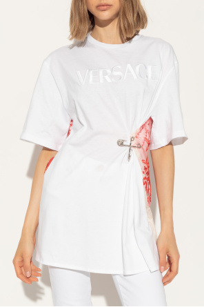 Versace T-shirt with `Barocco Sea` pattern