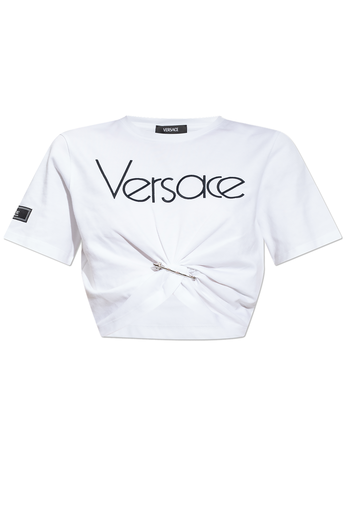 Versace Top with safety-pin brooch