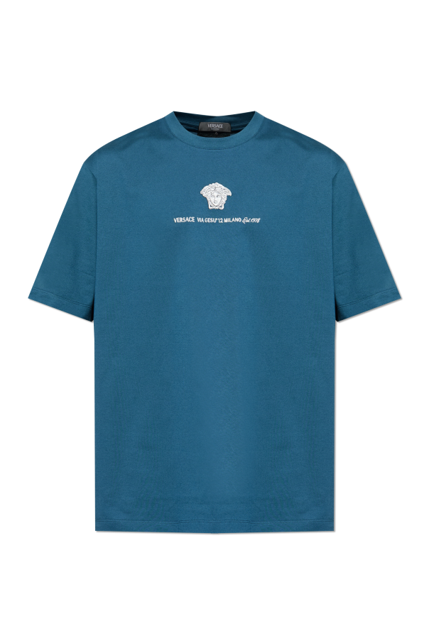 T-shirt with embroidered logo od Versace