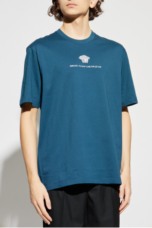 Versace Camiseta con logo bordado
