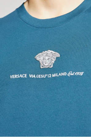 Versace Camiseta con logo bordado