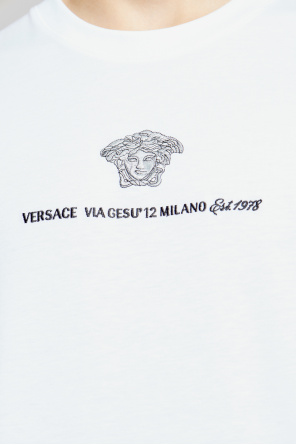 Versace T-shirt with embroidered logo