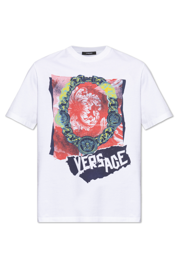 Versace T-shirt z nadrukiem