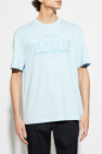 Versace light blue T-shirt with printed logo