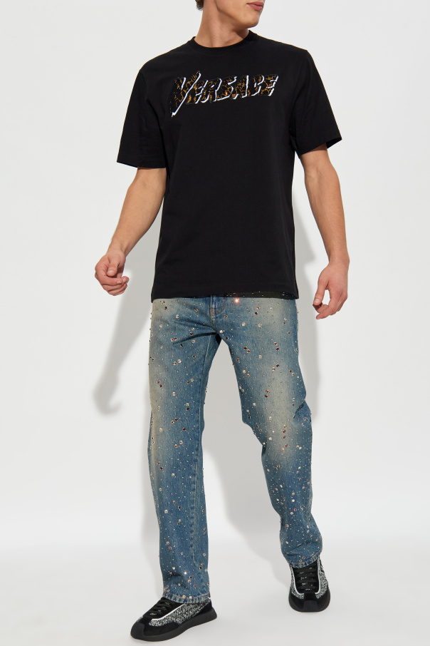 Versace T-shirt with shimmering sequins