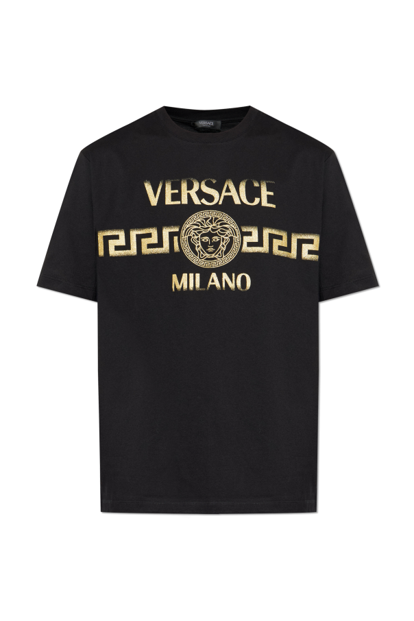 T-shirt with printed logo od Versace
