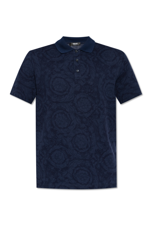Polo with Vbarocco pattern od Versace