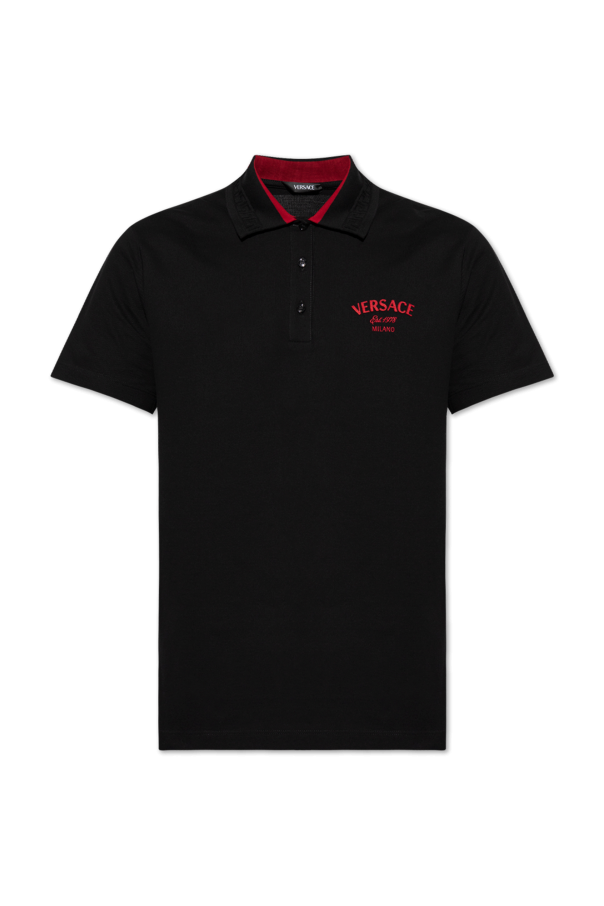 Versace Bawełniane polo z logo