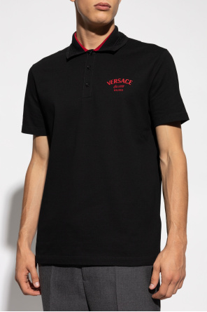 Versace Bawełniane polo z logo