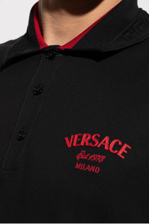 Versace Bawełniane polo z logo