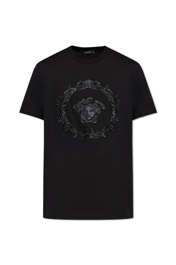 Embroidered T-shirt od Versace