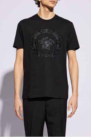 Versace T-shirt z haftem
