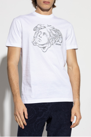 Versace Camiseta con lentejuelas brillantes