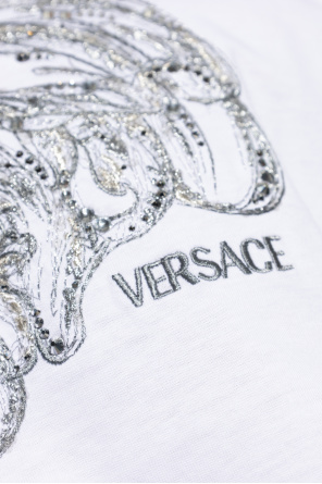 Versace Camiseta con lentejuelas brillantes