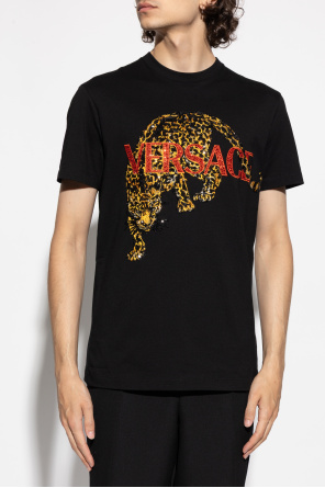 Versace T-shirt with shimmering appliqués