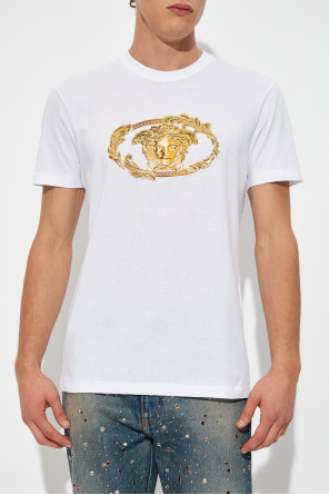 Versace Camiseta con lentejuelas brillantes