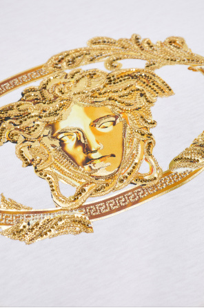 Versace Camiseta con lentejuelas brillantes
