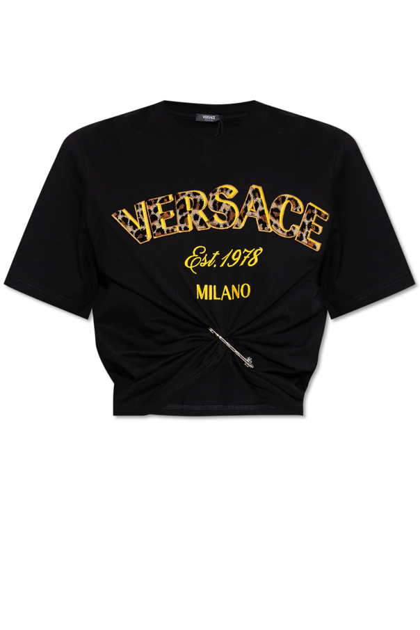 Versace T-shirt z aplikacją