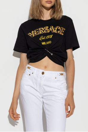 Versace T-shirt z aplikacją