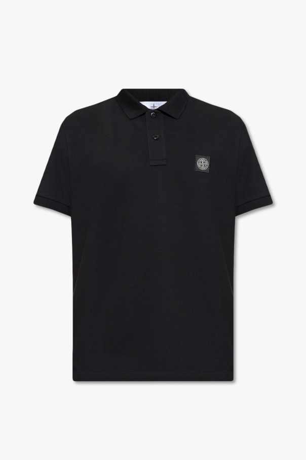 Stone Island Cotton Polo Shirt With Embroidered Reversed Logo