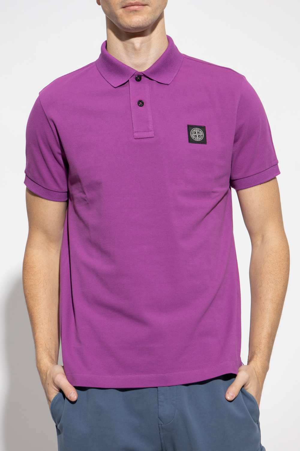 Stone Island Patched polo Sleeve shirt