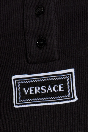 Versace Top de lencería acanalado