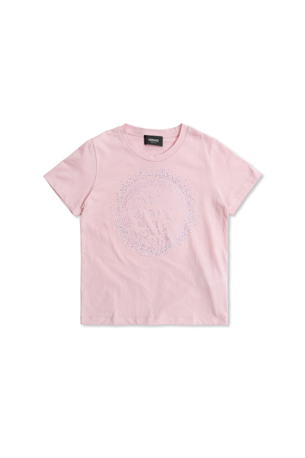 T-shirt with shimmering appliqués od Versace Kids