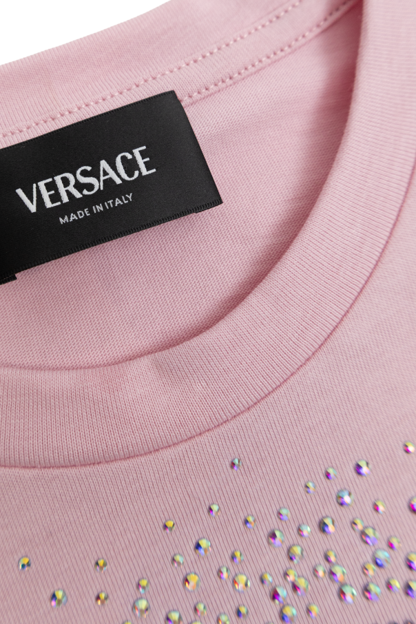 Versace Kids T-shirt with shimmering appliqués