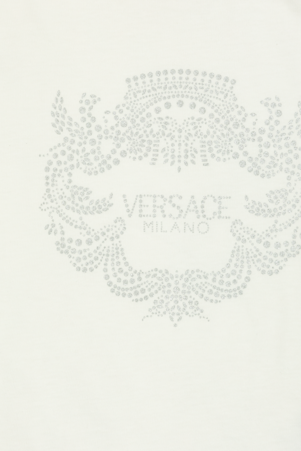 Versace Kids T-shirt z połyskującym nadrukiem
