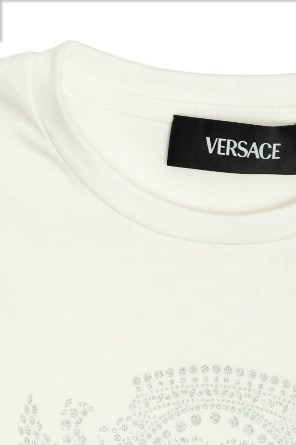 Versace Kids T-shirt z połyskującym nadrukiem