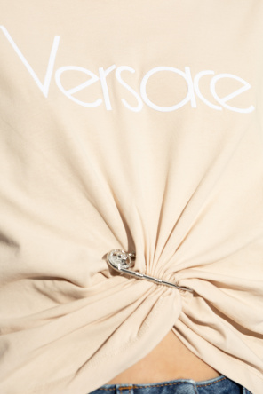 Versace T-shirt with decorative safety pin