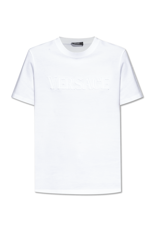 Versace Camiseta con logo bordado