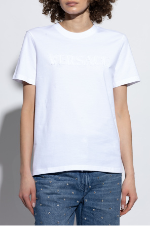Versace Camiseta con logo bordado