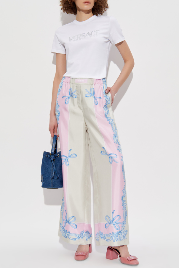 Versace Camiseta con lentejuelas brillantes