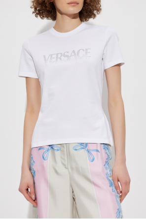 Versace Camiseta con lentejuelas brillantes