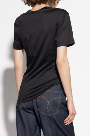 Versace T-shirt z dekoracyjną agrafką