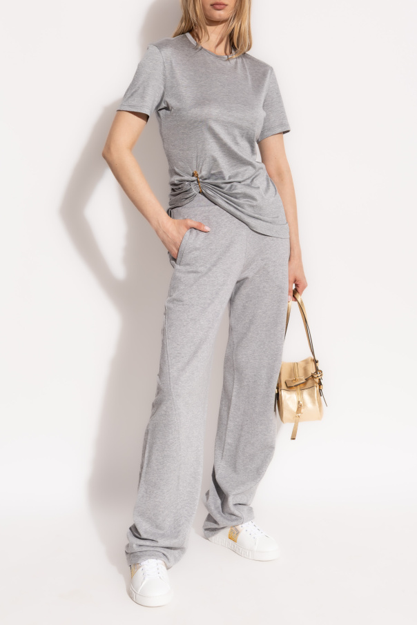 Versace Top z dekoracyjną agrafką